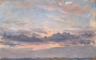 Studio di nuvole, tramonto